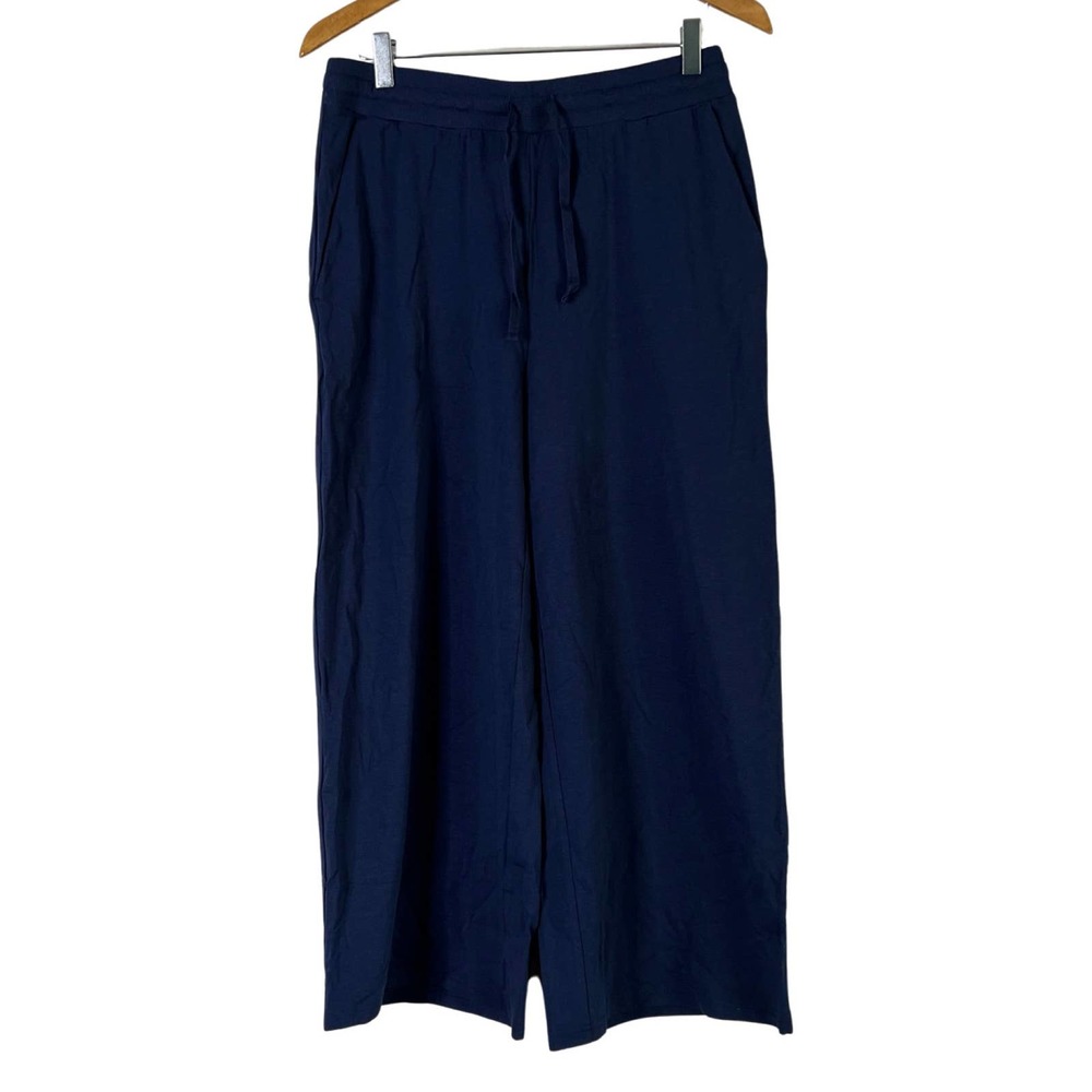 ENCORE BY Idina Menzel Wide Leg Pull-On Pant Coastal Navy S